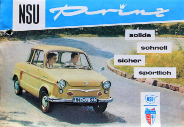 NSU Prinz Modelprogram 1959 Carbrochure (10178)